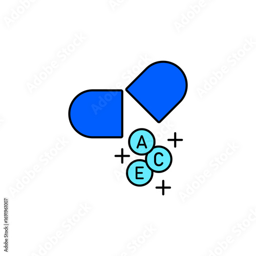 Icon a multivitamin, isolated against a clean background.