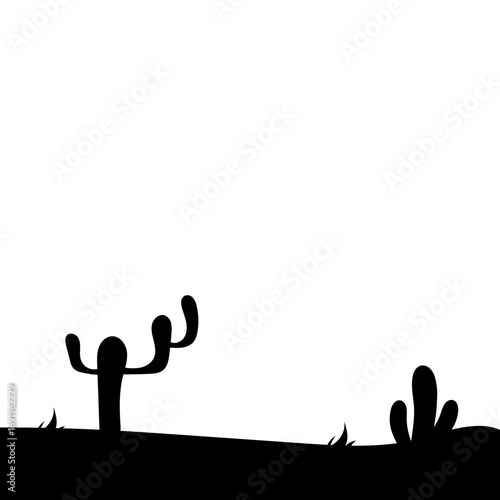 Cactus Silhouette Design