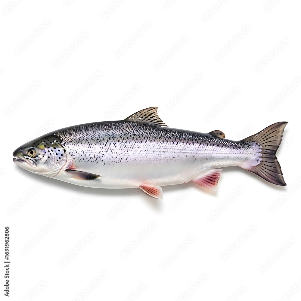 Fototapeta premium Fresh Atlantic Salmon, Perfect for Culinary Inspiration