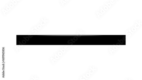 Horizontal bar with a notch with transparent background