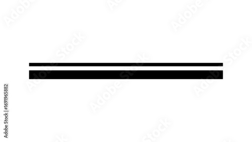 Horizontal line with a shorter line below