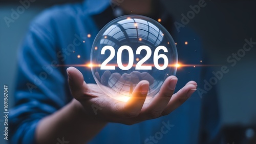 businessman pressing virtual button on a touch screen interface