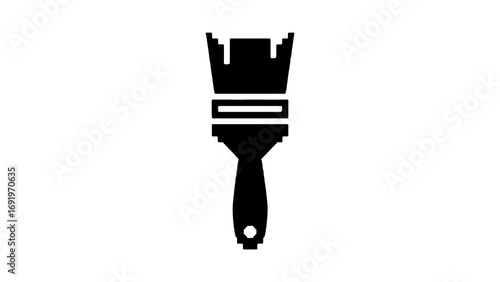 Paint brush icon with transparent background