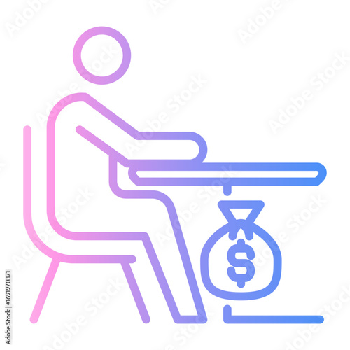 bribery Line Gradient Icon