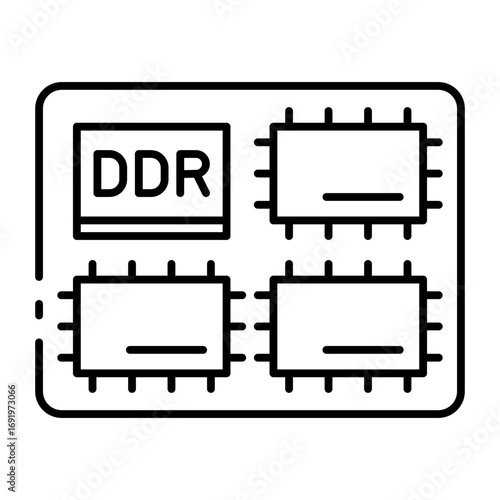 This Memory module icon is suitable for Computer Component.