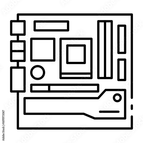 This Motherboard icon is suitable for Computer Component.