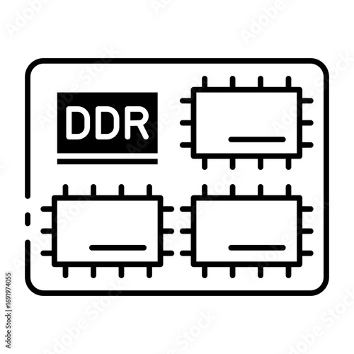 This Memory module icon is suitable for Computer Component.