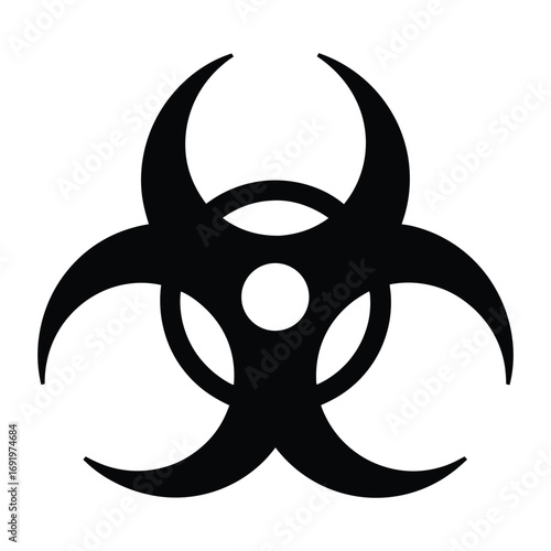 Download biohazard symbol vector image black and white warning sign radiation hazard icon graphic design 90