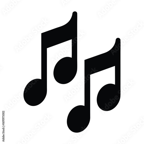 Music notes vector illustration for musical notation sheet music song melody and rhythm design