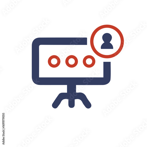 Conceptual icon representing secure user login with password authentication for account access and online identity verification