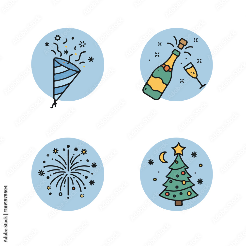 Fototapeta premium Celebration icons (4)