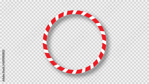 Christmas candy cane frame