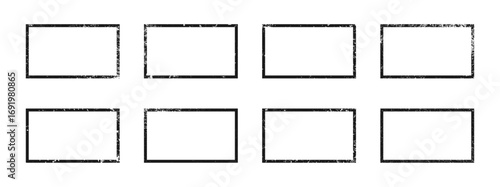 Set of grunge borders in rectangle form