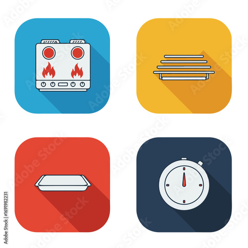 Cooking preparation icons