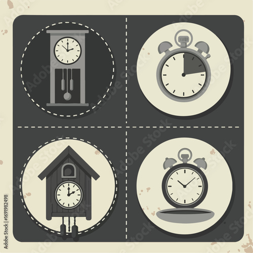 Variety of clocks