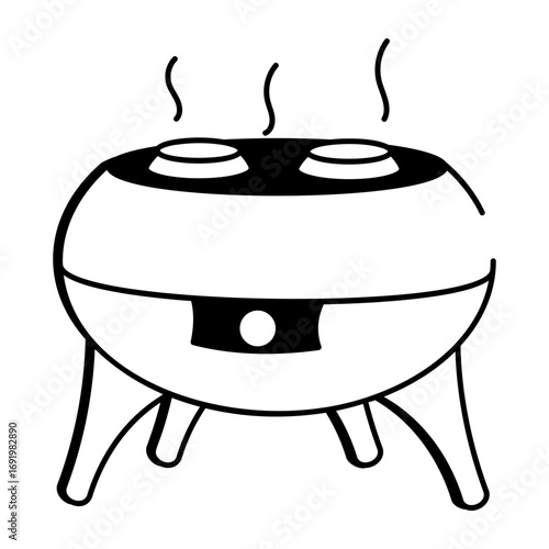A hand drawn style icon showing a smart humidifier
