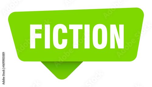 fiction green sign isolated on transpatent background. fiction sticker