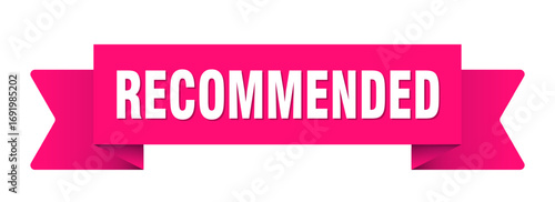 recommended ribbon isolated on transparent background. recommended ribbon