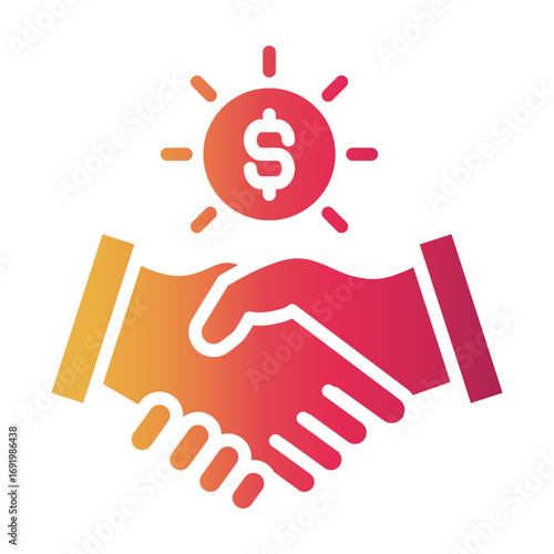 handshake Gradient icon