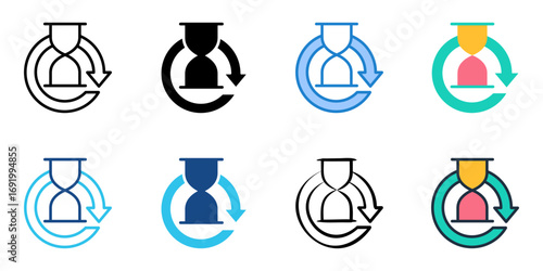 Cooldown icon set multiple style collection 

