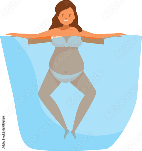 Pregnant woman practicing aqua fitness, promoting health and well being during pregnancy