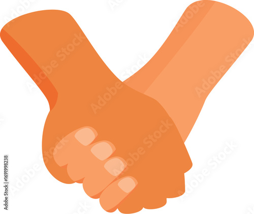 Two hands holding each other tightly, symbolizing support, trust, and togetherness in a minimalist and powerful way