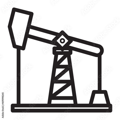 pumpjack Line Icon