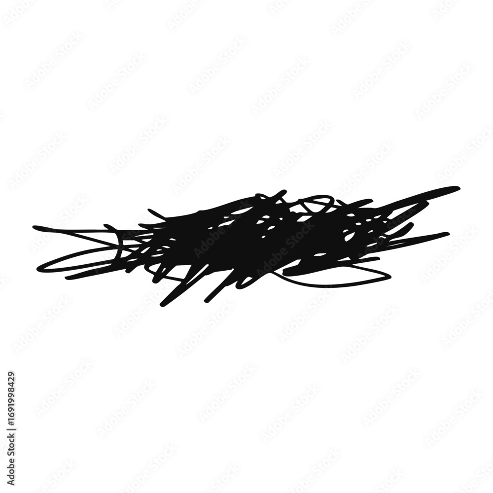 Obraz premium hand drawn messy stroke element