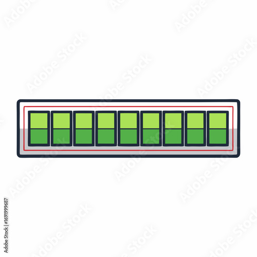 Showcasing Create Bold Stroke Pixel Health Bar Full Stunning Premium Digital Asset