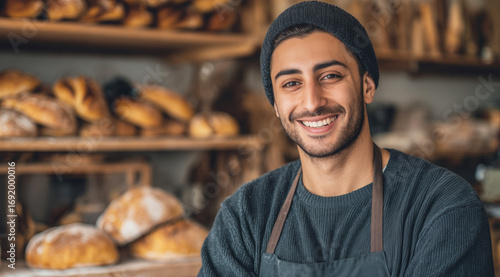 Türkischer junger Mann macht Ausbildung zum Bäcker in Deutschland