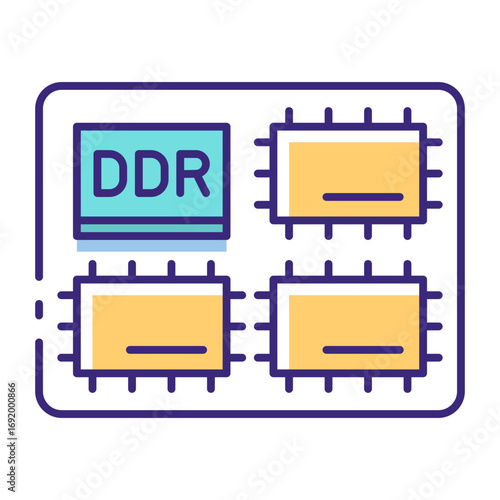 This Memory module icon is suitable for Computer Component.