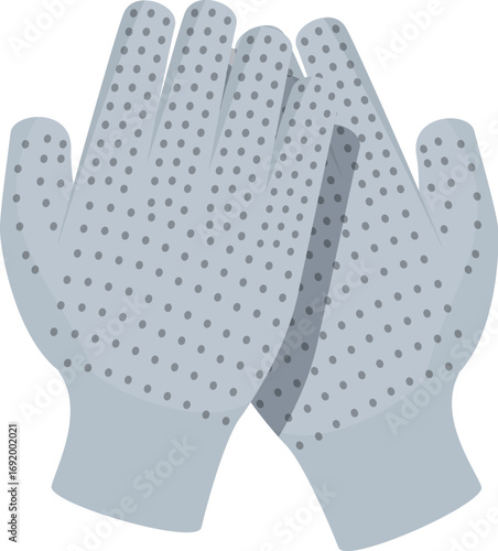 Work gloves ensuring safety and grip during various tasks, featuring dotted pattern for enhanced grip