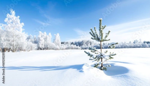 Wallpaper Mural Winter landscape with snow-covered trees Torontodigital.ca