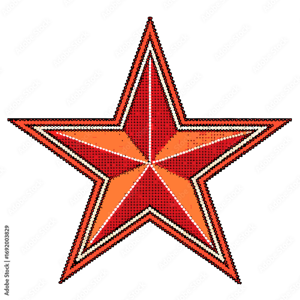 Obraz premium Depicting Create Bold Stroke Pixel Star Back Stunning Creative Visual