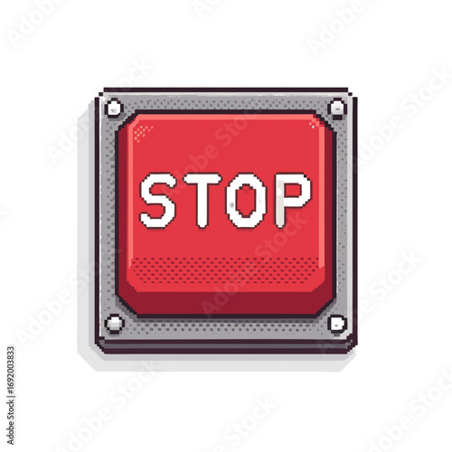 Featuring Create Bold Stroke Pixel Stop Button Whi Stunning Professional Photo