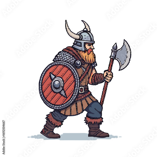 Featuring Create Bold Stroke Pixel Viking Warrior Vibrant Professional Photo