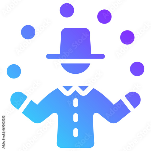 juggle gradient fill icon
