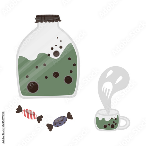 Halloween celebrations, trick and treat, potion