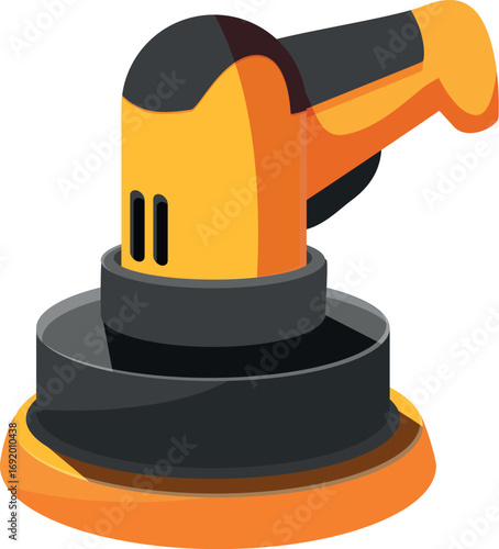 Electric orbital sander with ergonomic handle for professional woodworking and finishing tasks