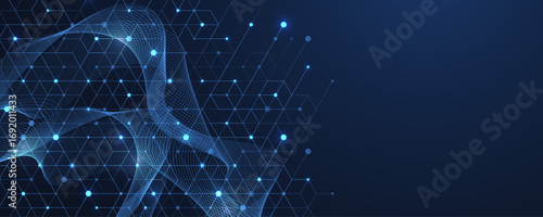 Abstract digital blockchain cube blocks concept. 3D big data cubes quantum computer technology idea. Artificial intelligence data core cubes design element