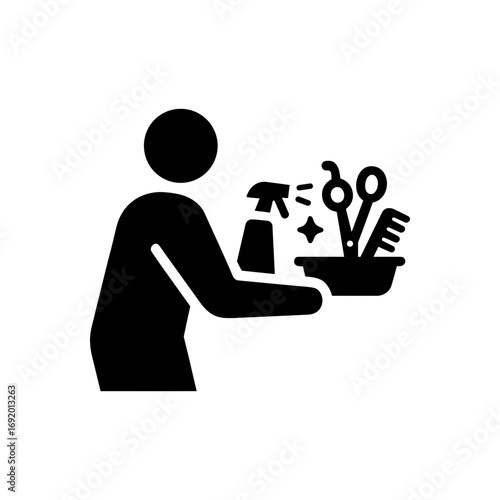 Hair Salon Sanitizing Icon