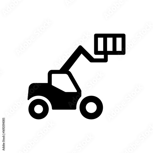 Telescopic handler machine icon