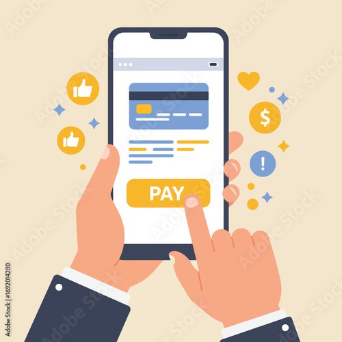 Mobile Payment Transaction via Smartphone App.