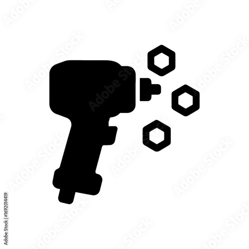 Rivet gun tool icon