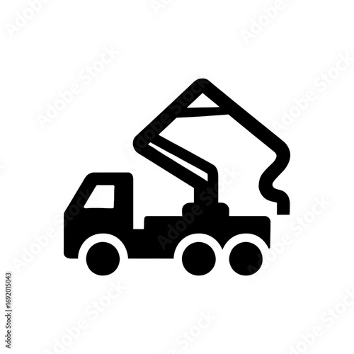 Aerial lift truck icon