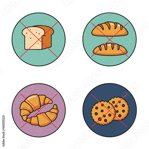 No gluten icons