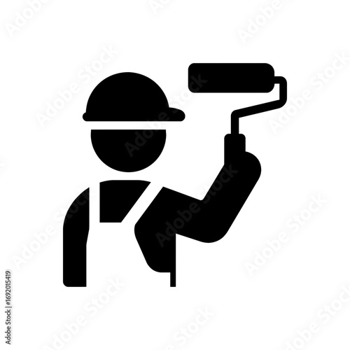 Painter Roller Work Icon