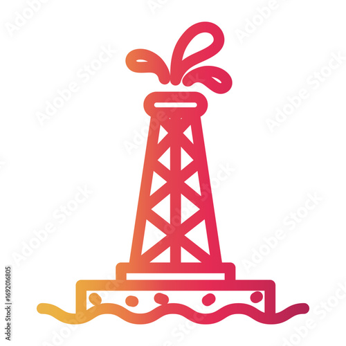 derrick Line Gradient Icon