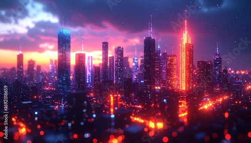 Wallpaper Mural Urban Night Scenery and Fantasy Skies Torontodigital.ca