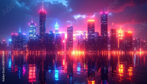 Wallpaper Mural Urban Night Scenery and Fantasy Skies Torontodigital.ca